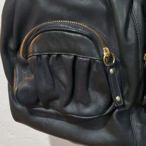 Bulga Large Satchel Bag in Black Made in Italy - Picture 2 of 16